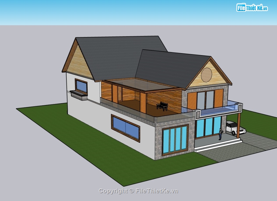 nhà phố 2 tầng,su nhà phố,sketchup nhà phố,su nhà phố 2 tầng