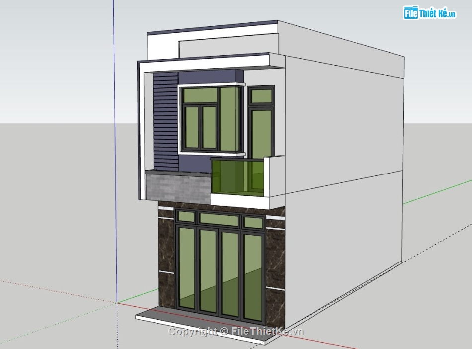 Nhà phố 2 tầng,file sketchup nhà phố 2 tầng,nhà phố 2 tầng file su,sketchup nhà phố 2 tầng,model su nhà phố 2 tầng