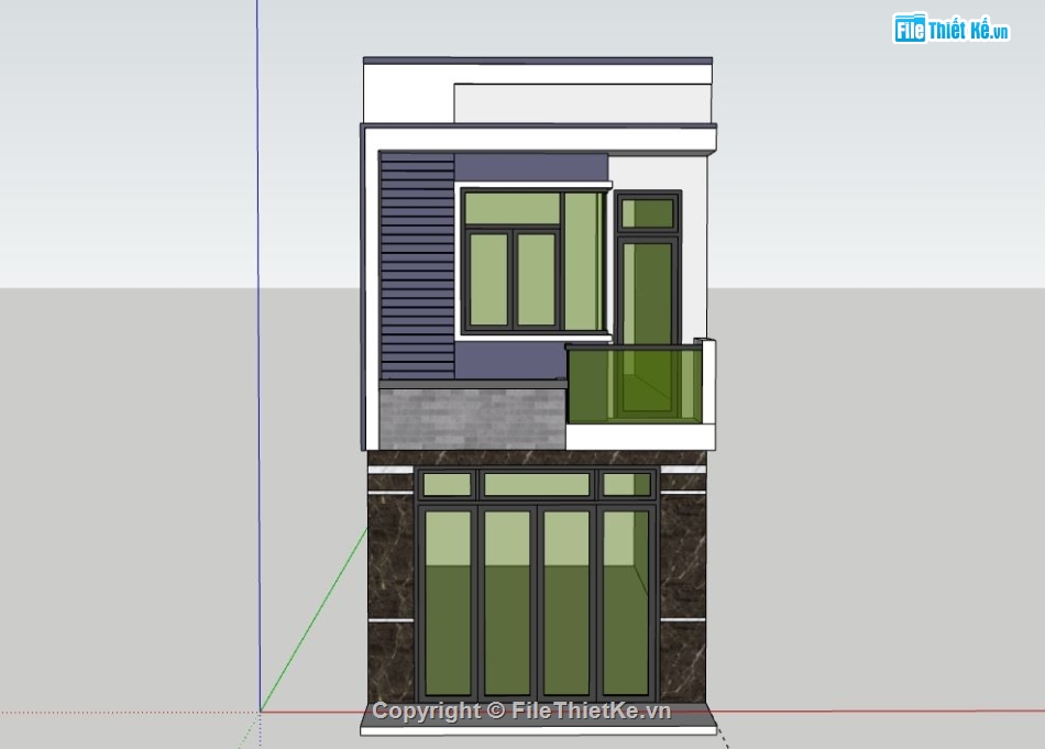 Nhà phố 2 tầng,file sketchup nhà phố 2 tầng,nhà phố 2 tầng file su,sketchup nhà phố 2 tầng,model su nhà phố 2 tầng