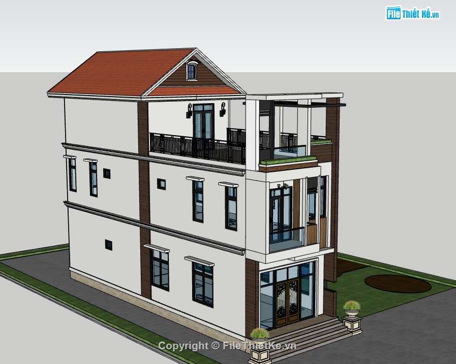 nhà phố 2 tầng file su,nhà phố 2 tầng file sketchup,File sketchup Nhà phố 2 tầng,model su Nhà phố 2 tầng