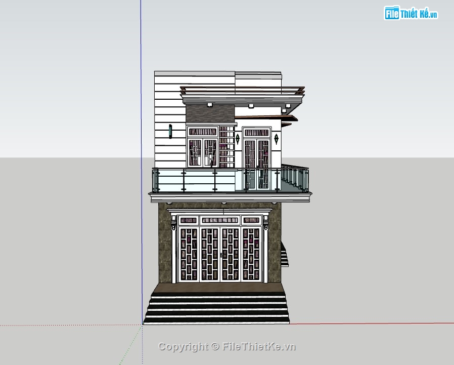 nhà phố 2 tầng,su nhà phố,sketchup nhà phố,su nhà phố 2 tầng,sketchup nhà phố 2 tầng