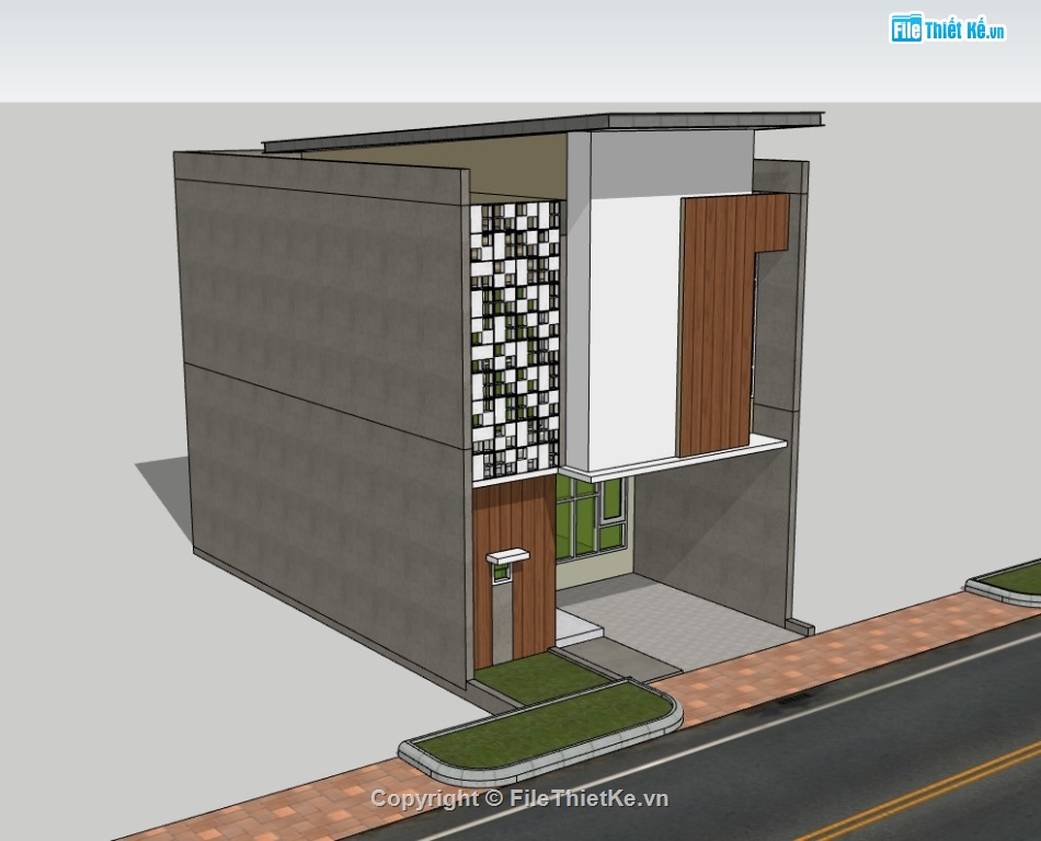 Nhà phố 2 tầng,su nhà phố,sketchup nhà phố,su nhà phố 2 tầng,sketchup nhà phố 2 tầng