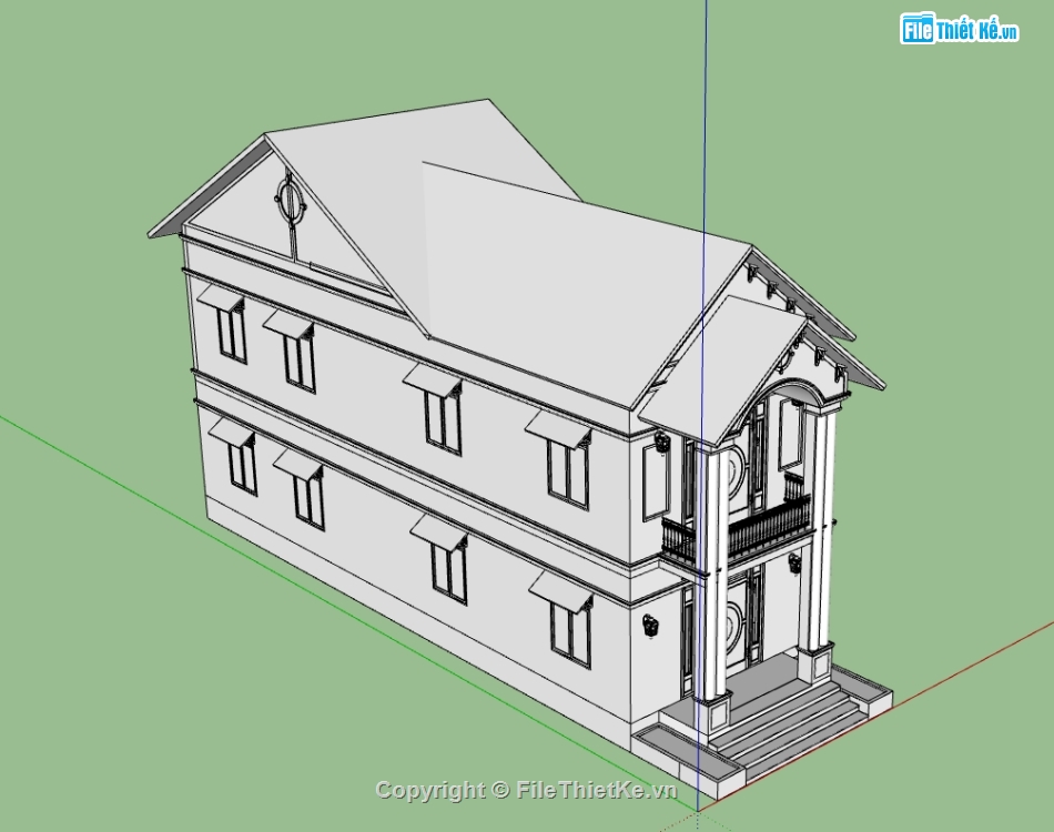 file sketchup nhà phố 2 tầng,model sketchup nhà phố 2 tầng,sketchup nhà phố 2 tầng,3d sketchup nhà phố 2 tầng