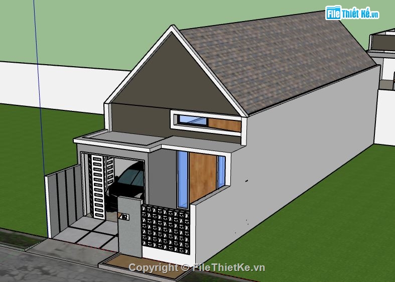 Nhà phố 2 tầng,model su nhà phố 2 tầng,nhà phố 2 tầng file su,sketchup nhà phố 2 tầng,nhà phố 2 tầng sketchup