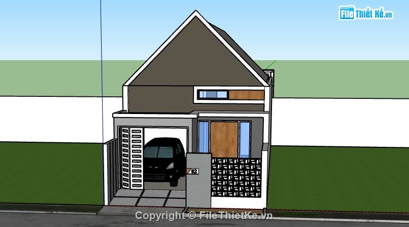 Nhà phố 2 tầng,model su nhà phố 2 tầng,nhà phố 2 tầng file su,sketchup nhà phố 2 tầng,nhà phố 2 tầng sketchup