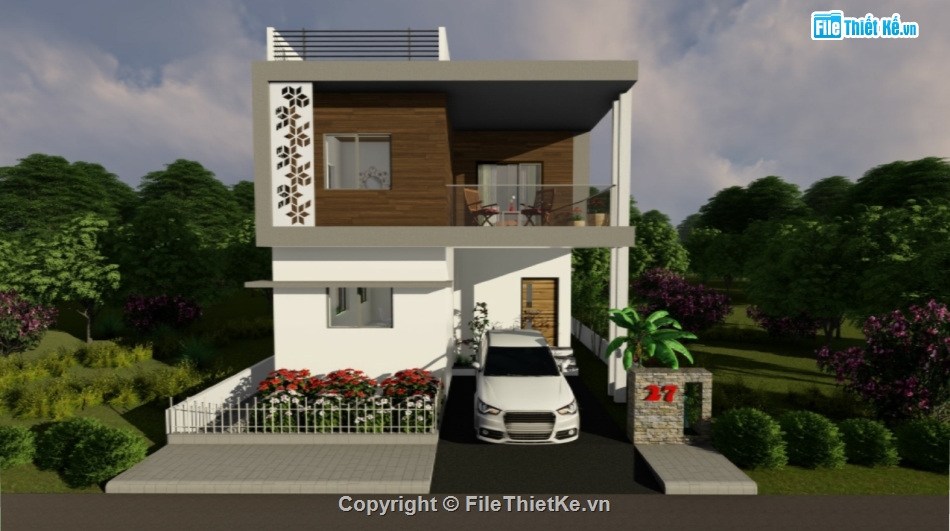 nhà phố 2 tầng file sketchup,sketchup nhà 2 tầng,sketchup nhà phố 2 tầng,nhà 2 tầng file sketchup