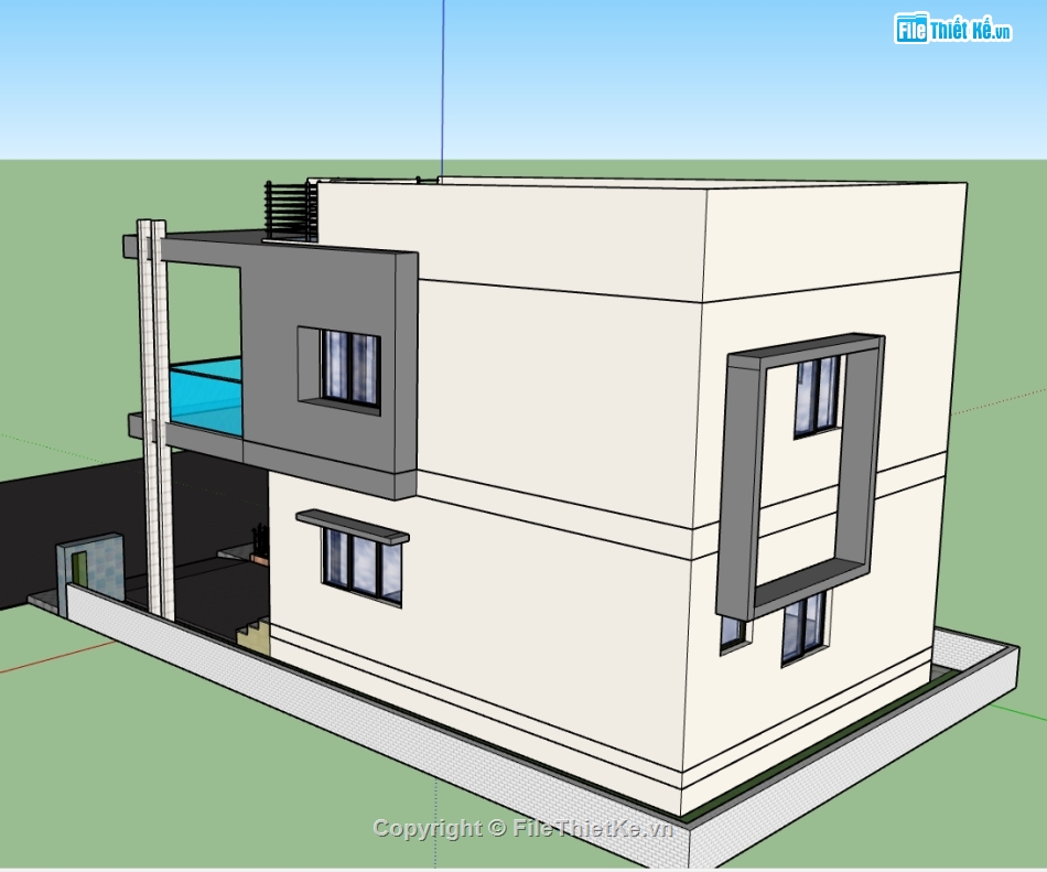 nhà phố 2 tầng file sketchup,sketchup nhà 2 tầng,sketchup nhà phố 2 tầng,nhà 2 tầng file sketchup