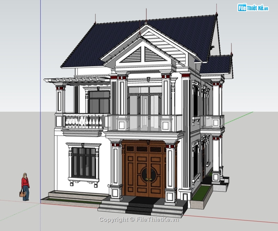 nhà phố 2 tầng,su nhà phố,sketchup nhà phố,su nhà phố 2 tầng,sketchup nhà phố 2 tầng