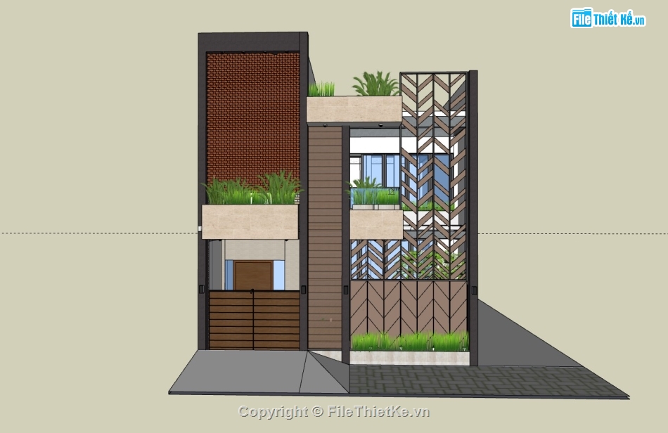 nhà phố sketchup,su nhà phố,sketchup nhà phố,su nhà phố 2 tầng,sketchup nhà phố 2 tầng