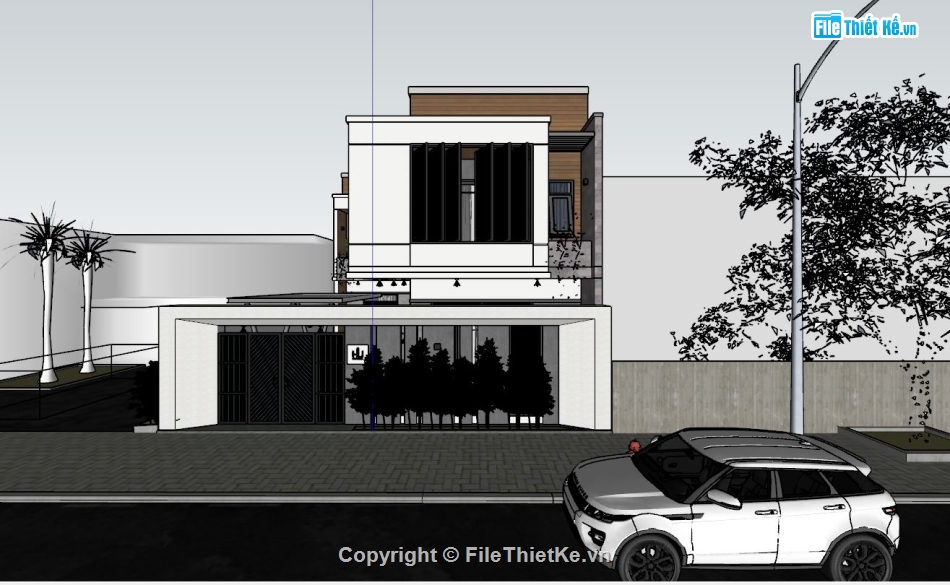 Model sketchup nhà phố 2 tầng,File sketchup nhà phố 2 tầng,Bản vẽ sketchup nhà phố 2 tầng,3D Sketchup nhà phố 2 tầng,sketchup Nhà phố 2 tầng