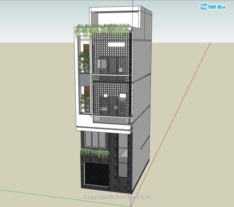 nhà phố 3 tầng file su,Model su nhà phố 3 tầng,File sketchup nhà phố 3 tầng,Model sketchup nhà phố 3 tầng,File su nhà phố 3 tầng