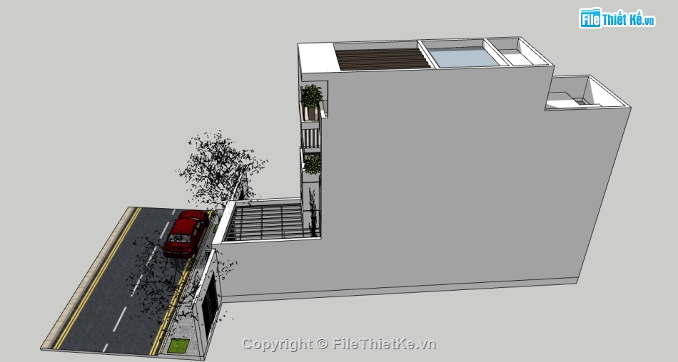 file su nhà phố 3 tầng 1 tum,model su nhà phố 3 tầng 1 tum,sketchup nhà phố 3 tầng 1 tum,3d nhà phố 3 tầng 1 tum,su nhà phố 3 tầng 1 tum