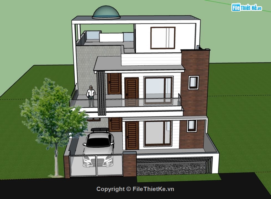 Nhà phố 3 tầng,model su nhà phố 3 tầng,nhà phố 3 tầng sketchup,sketchup nhà phố 3 tầng,nhà phố 3 tầng model su