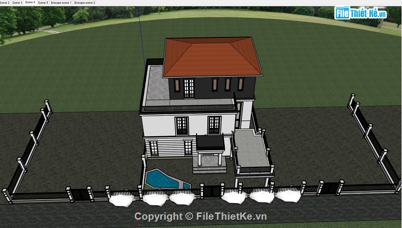 nhà phố 3 tầng,file su nhà phố 3 tầng,file sketchup nhà phố 3 tầng,file su nhà phố