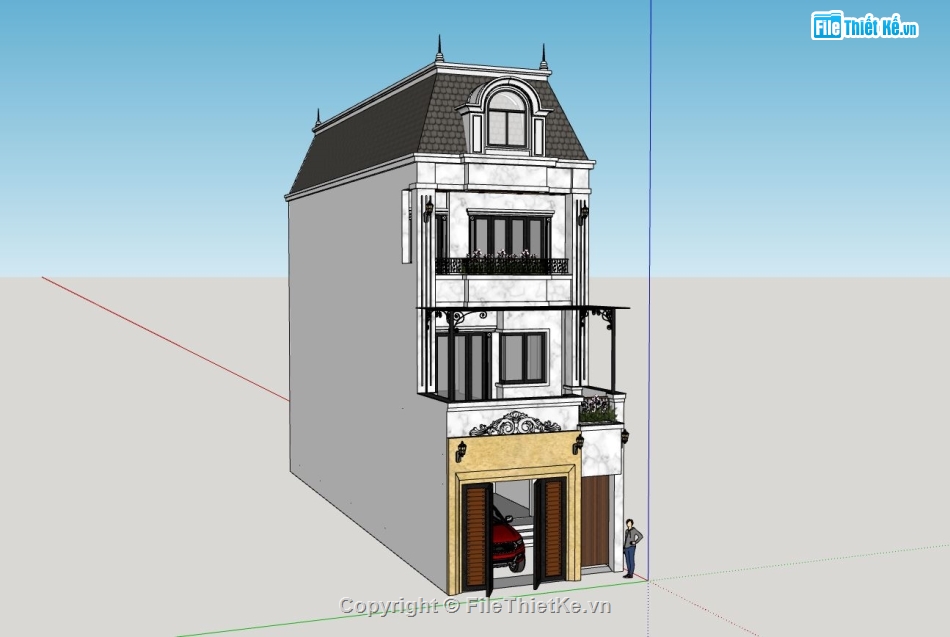 nhà phố 3 tầng,phối cảnh nhà phố 3 tầng,kiến trúc nhà phố 3 tầng,model su nhà phố 3 tầng