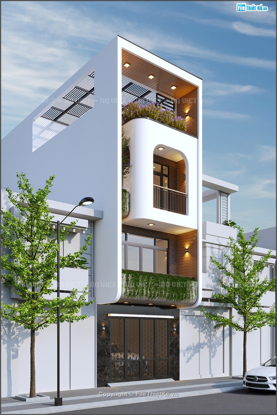 sketchup nhà phố 3 tầng,nhà phố 3 tầng sketchup,model sketchup nhà phố,3d su nhà phố 3 tầng