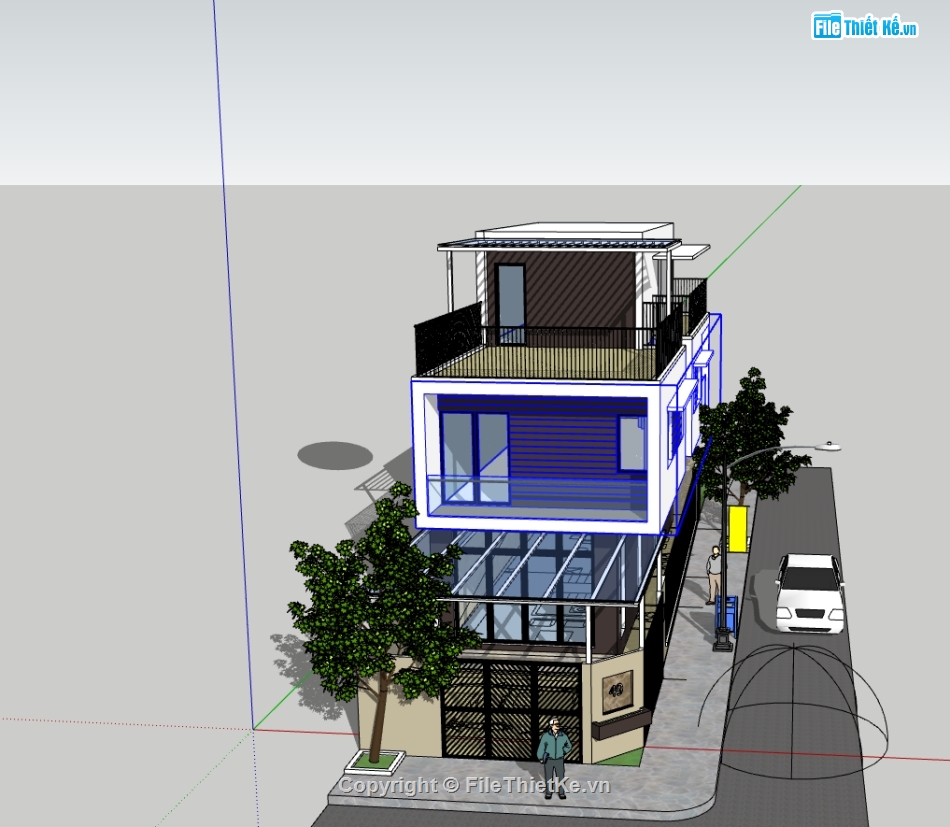 nhà phố 3 tầng,sketchup nhà phố 3 tầng,file su nhà phố,file su nhà phố 3 tầng,model su nhà phố 3 tầng