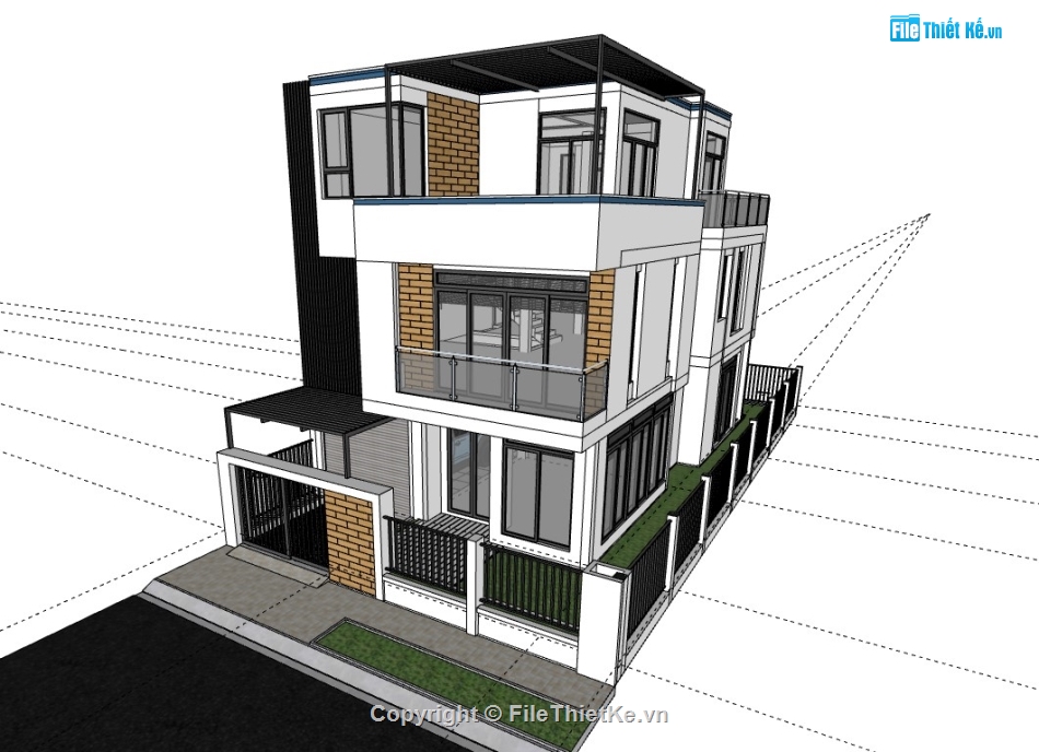 nhà phố 3 tầng,su nhà phố,sketchup nhà phố,su nhà phố 3 tầng,sketchup nhà phố 3 tầng