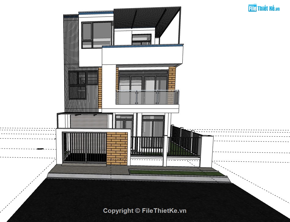 nhà phố 3 tầng,su nhà phố,sketchup nhà phố,su nhà phố 3 tầng,sketchup nhà phố 3 tầng