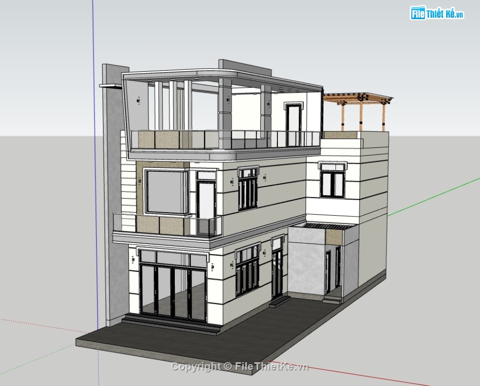 nhà phố 3 tầng,nhà phố sketchup,File sketchup nhà phố 3 tầng,nhà phố 3 tầng sketchup,su nhà phố