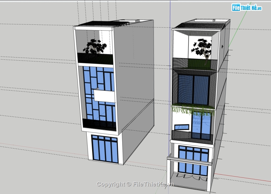 nhà phố 4 tầng file sketchup,File su nhà phố 4 tầng,File sketchup nhà phố 4 tầng,Model su nhà phố 4 tầng,Model nhà phố 4 tầng