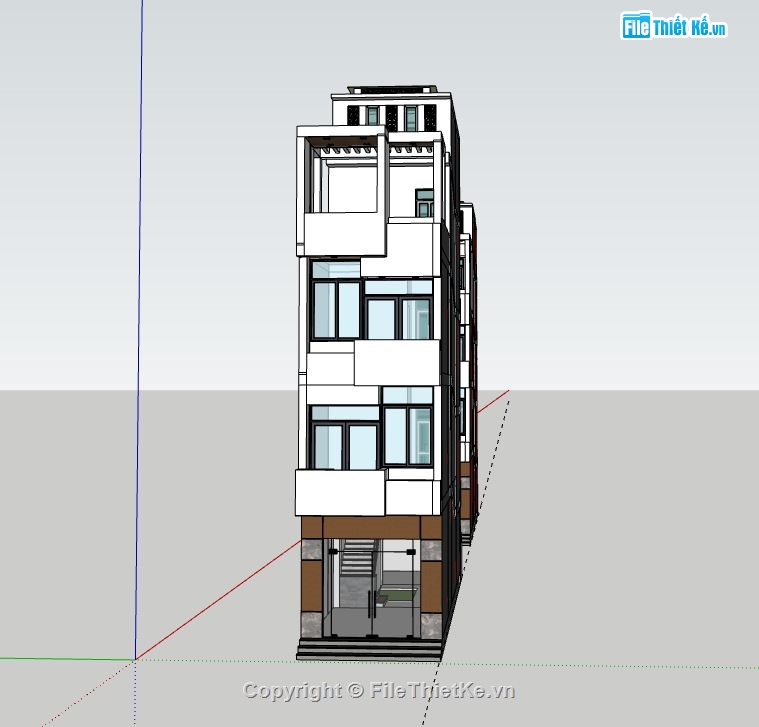 Nhà phố 4 tầng,file sketchup nhà phố 4 tầng,sketchup nhà phố 4 tầng,nhà phố 4 tầng file sketchup,nhà phố 4 tầng model su