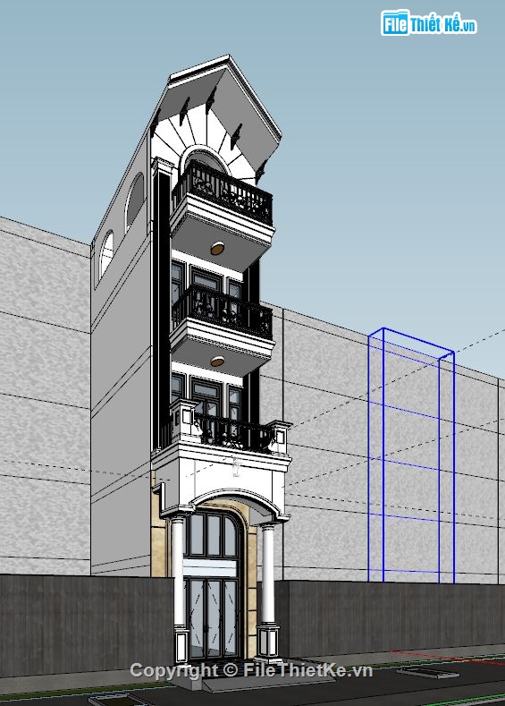 File su nhà 4 tầng 4x16.78m,Sketchup nhà phố 4 tầng,Model Sketchup nhà phố 4 tầng,File Sketchup nhà phố 4 tầng,Model su nhà phố 4 tầng,sketchup nhà phố 4 tầng