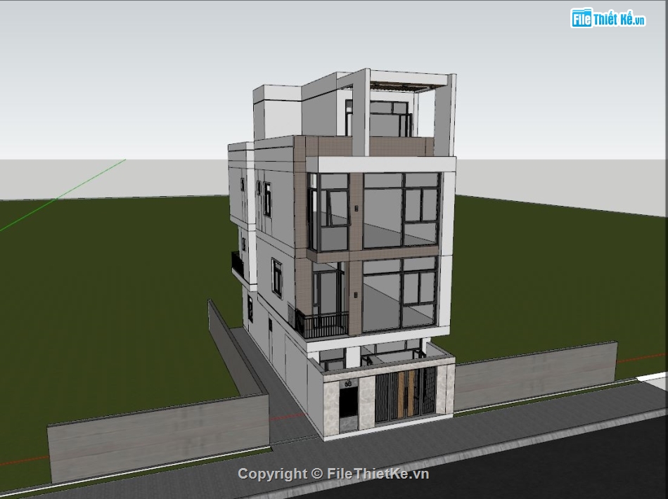 File sketchup nhà phố 4 tầng,Model 3d nhà phố 4 tầng,File su nhà phố 4 tầng,nhà phố 4 tầng sketchup,Model su nhà phố 4 tầng,Sketchup nhà phố 4 tầng