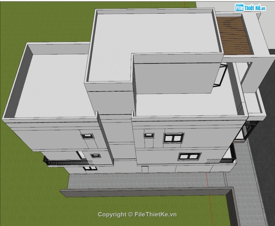 File sketchup nhà phố 4 tầng,Model 3d nhà phố 4 tầng,File su nhà phố 4 tầng,nhà phố 4 tầng sketchup,Model su nhà phố 4 tầng,Sketchup nhà phố 4 tầng