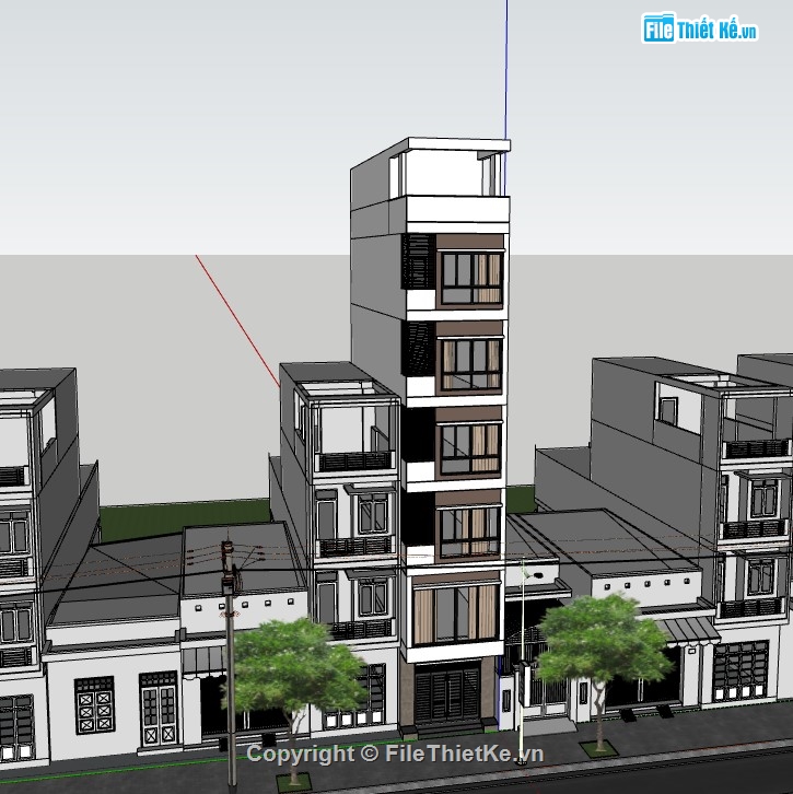nhà phố 7 tầng,su nhà phố,sketchup nhà phố,su nhà phố 7 tầng,sketchup nhà phố 7 tầng