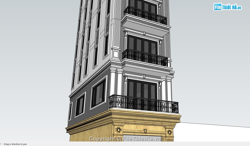 File sketchup nhà phố 7 tầng tân cổ điển,File sketchup nhà phố tân cổ điển,File sketchup nhà phố,File sketchup nhà phố 7 tầng