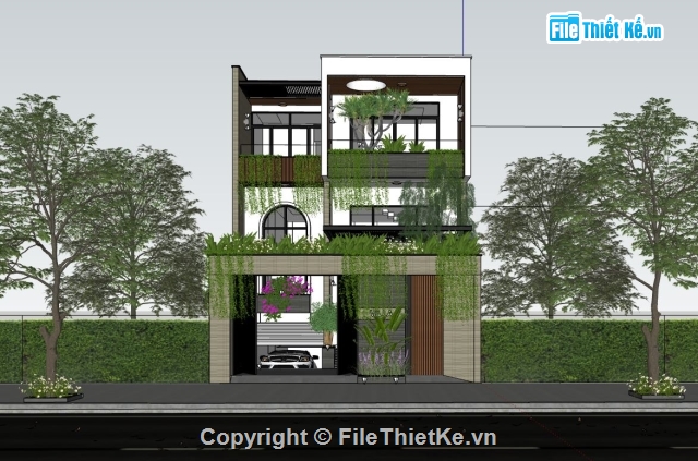 nhà trệt,Sketchup nhà phố,Sketchup nhà,nhà phố 4 tầng  Sketchup