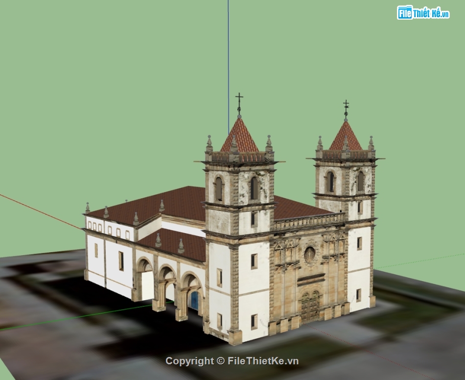 File sketchup nhà thờ,sketchup nhà thờ,nhà thờ,model su nhà thờ