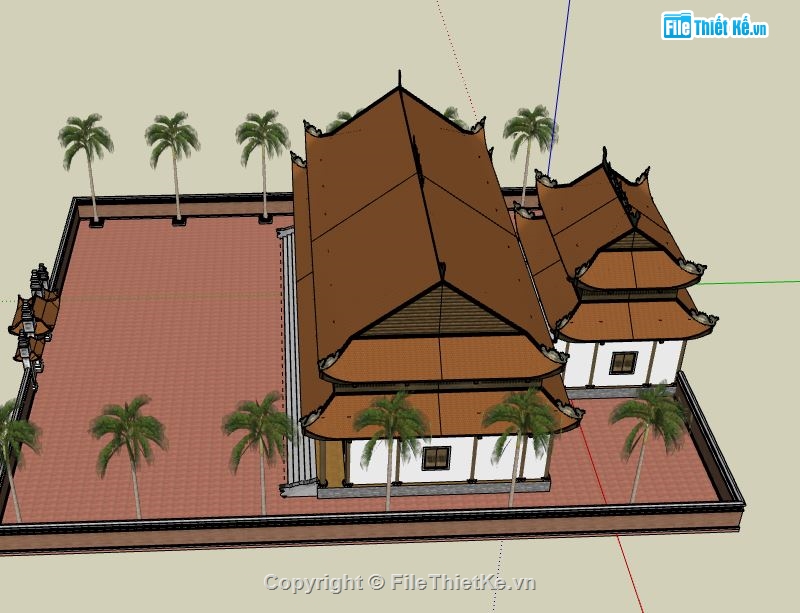 Nhà thờ họ sketchup,Nhà thờ sketchup,Nhà thờ họ,file sketchup nhà thờ họ,nhà thờ họ file sketchup