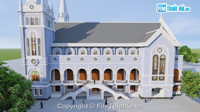nhà thờ thiên chúa giáo,nhà thờ hồi giáo,nhà thờ giáo xứ,File sketchup nhà thờ,nhà xứ thiên chúa giáo