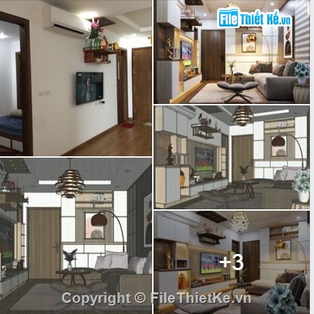 sketchup nội thất,File sketchup nội thất,File sketchup chung cư,File chung cư,File sketchup nội thất chung cư