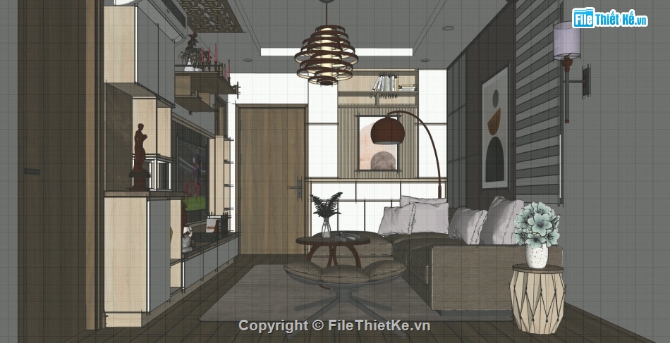 sketchup nội thất,File sketchup nội thất,File sketchup chung cư,File chung cư,File sketchup nội thất chung cư