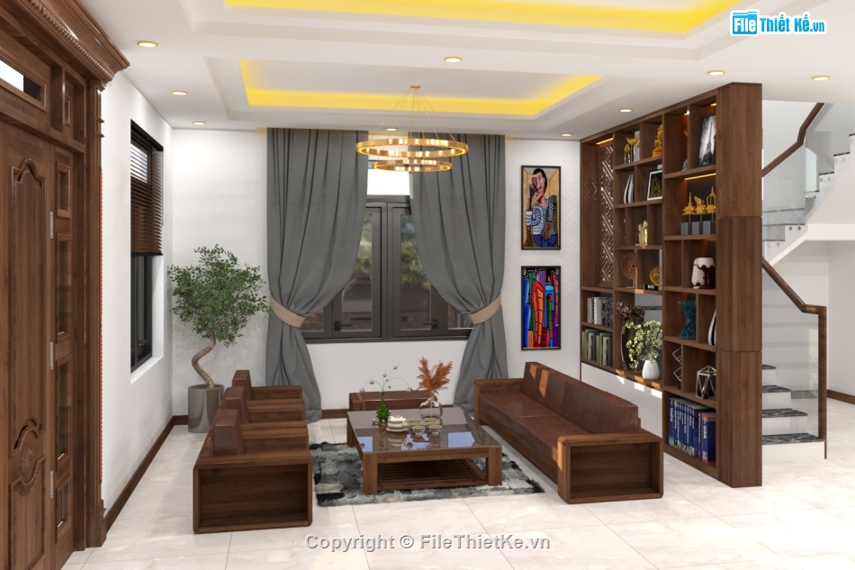nội thất phòng khách,sketchup nội thất,File sketchup nội thất,sketchup phòng khách,nội thất căn hộ,Bếp ăn