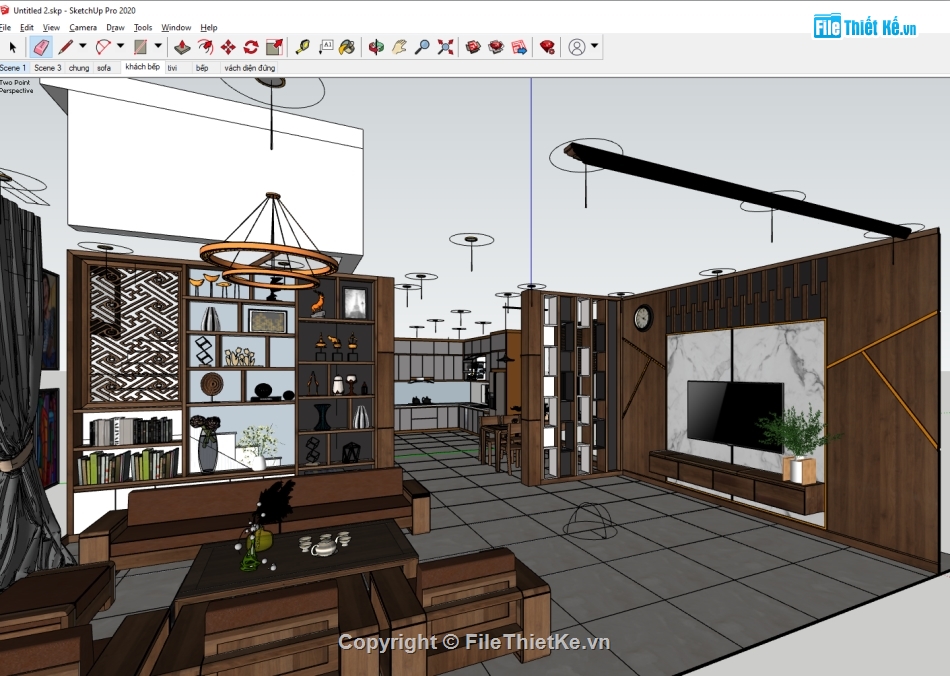 nội thất phòng khách,sketchup nội thất,File sketchup nội thất,sketchup phòng khách,nội thất căn hộ,Bếp ăn