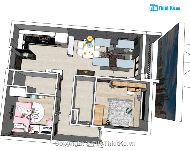 thiết kế sketchup đẹp,file sketchup chung cư,Full mẫu nội thất chung cư,full mẫu nội thất nhà ở,thiết kế nội thất nhà chi tiết