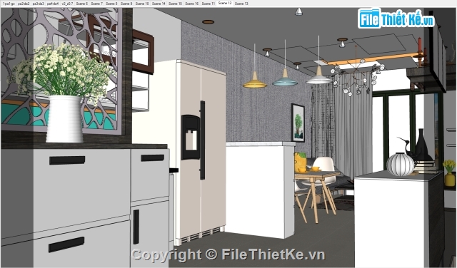 thiết kế sketchup đẹp,file sketchup chung cư,Full mẫu nội thất chung cư,full mẫu nội thất nhà ở,thiết kế nội thất nhà chi tiết
