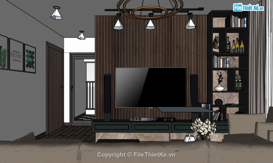 File sketchup chung cư,nội thất chung cư,file sketchup nội thất chung cư,model nội thất chung cư