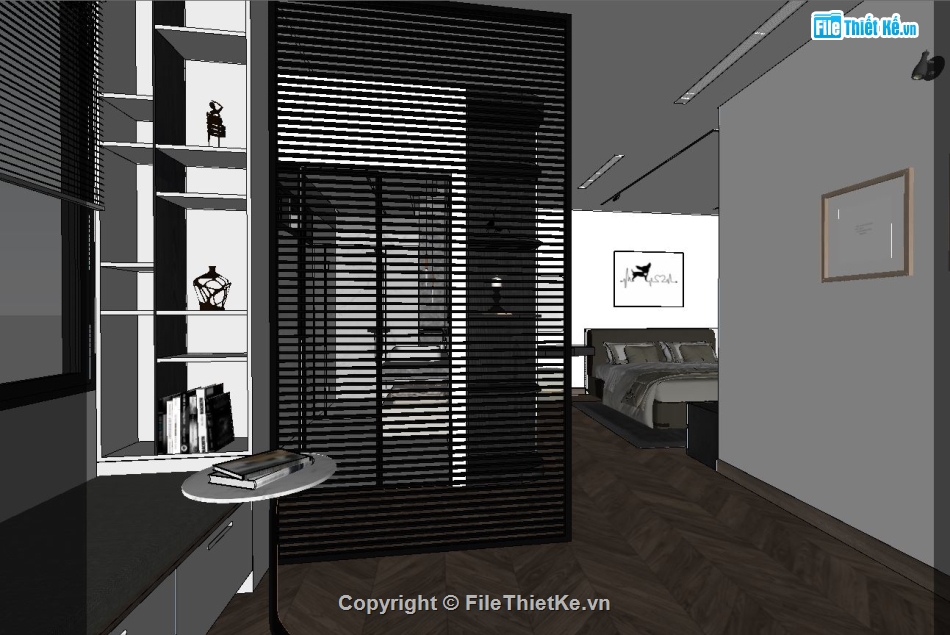 nội thất phòng ngủ,nội thất chung cư,nội thất phòng làm việc,sketchup nội thất,file sketchup nội thất