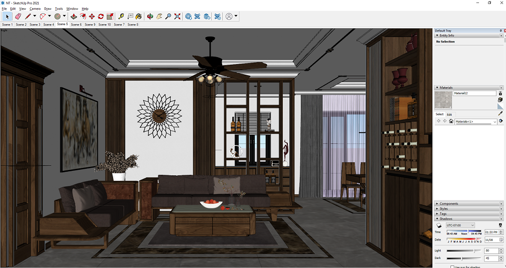 Model nội thất phòng khách,Sketchup phòng khách bếp,sketchup phòng khách bếp,nội thất phòng bếp model sketchup,Sketchup phòng khách,Sketchup nội thất khách bếp