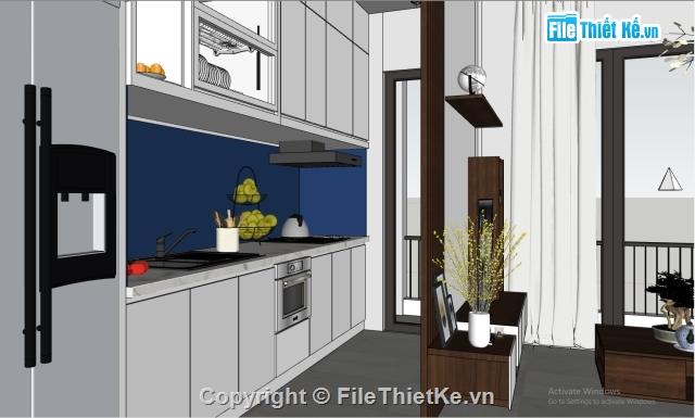 Sketchup nội thất gia đình,File sketchup nội thất,đồ nội thất,2D nội thất,nội thất đẹp,Sketchup