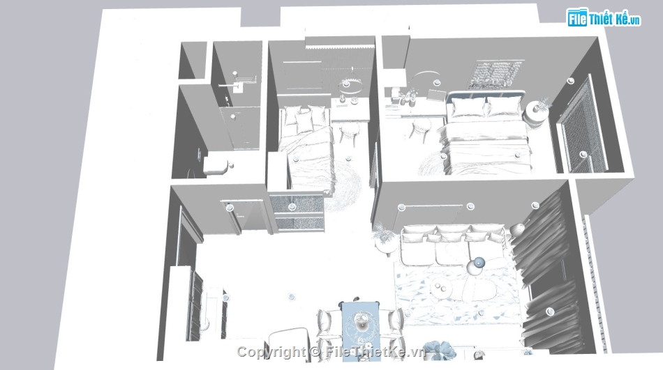 File sketchup nội thất nhà phố,sktechp nội thất nhà phố,mẫu nội thất nhà phố,nội thất nhà phố sketchup