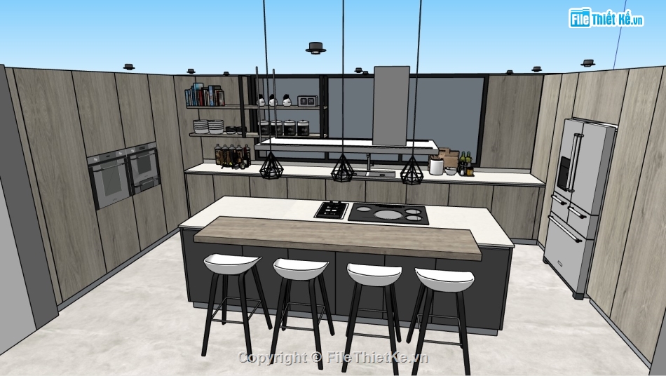 sketchup nội thất,File sketchup nội thất,nội thất phòng bếp,sketchup nội thất phòng bếp,sketchup nội thất bếp,nội thất phòng bếp sketchup