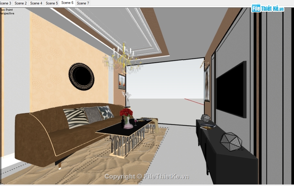 Su nội thất phòng khách,File sketchup nội thất phòng khách,Mẫu nội thất phòng khách,SKETCHUP nội thất phòng khách