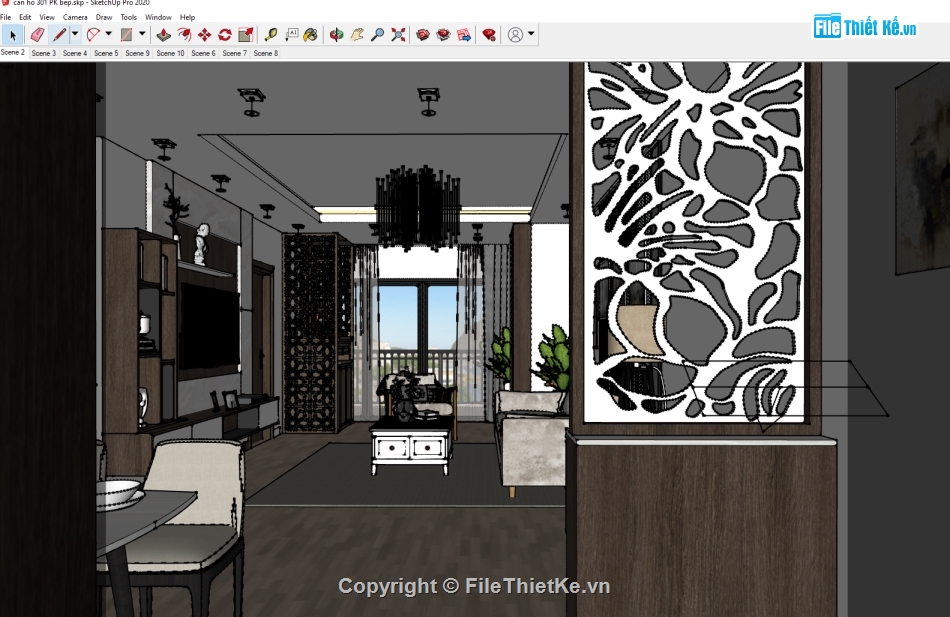 File sketchup nội thất phòng ngủ,nội thất phòng khách,sketchup nội thất,File sketchup nội thất,căn hộ chung cư,nội thất chung cư