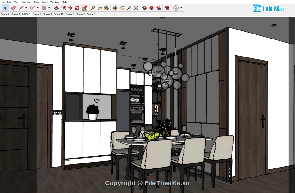 File sketchup nội thất phòng ngủ,nội thất phòng khách,sketchup nội thất,File sketchup nội thất,căn hộ chung cư,nội thất chung cư